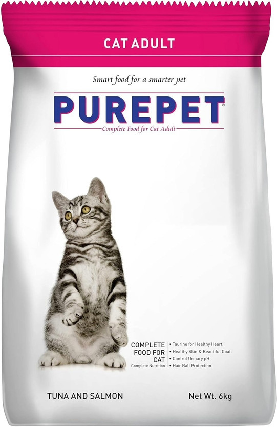 Purepet Tuna and Salmon Adult Salmon 6 kg Dry Adult Cat Food