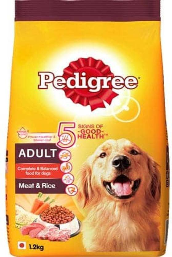 PEDIGREE Meat & Rice Adult Dog Dry Food Chicken 1 kg Dry Adult Dog Food