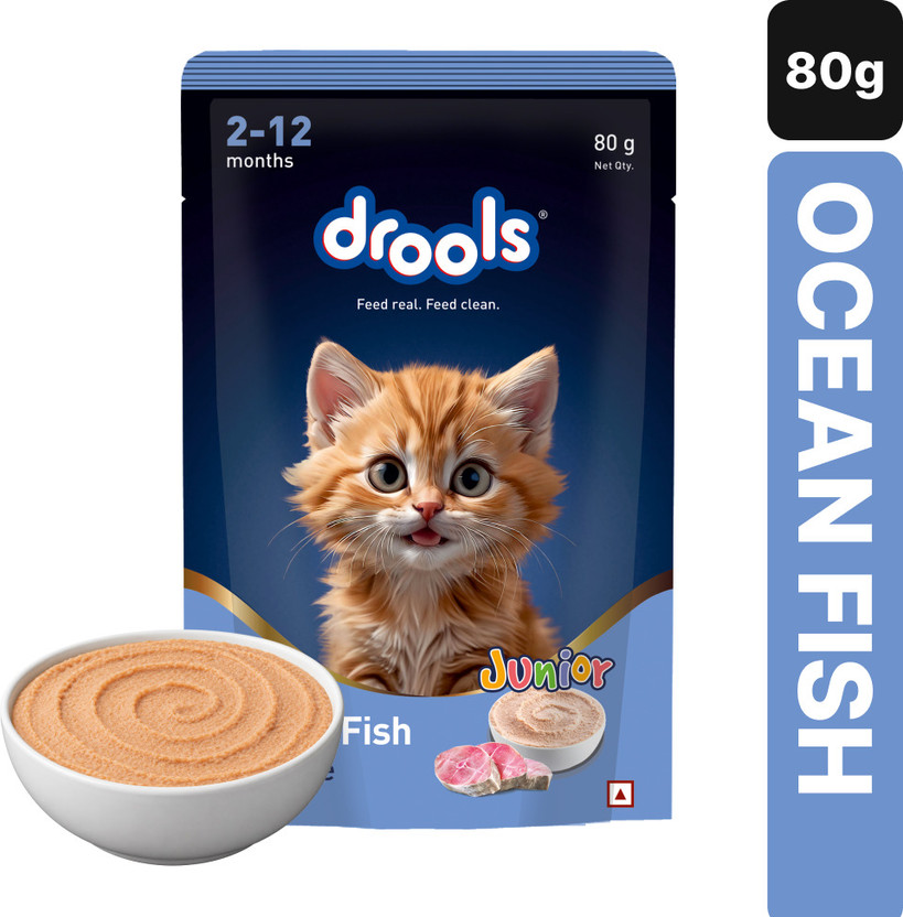 Drools Mousse For Kittens Fish 0.08 kg Wet Young Cat Food
