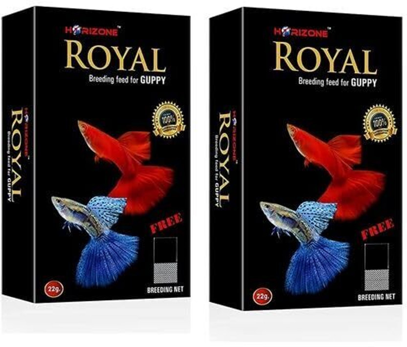 horizone royal Guppy (Pack of 2) Fish Food (22g) Fish 0.044 kg (2x0.02 kg) Dry Adult, Senior, Young Fish Food