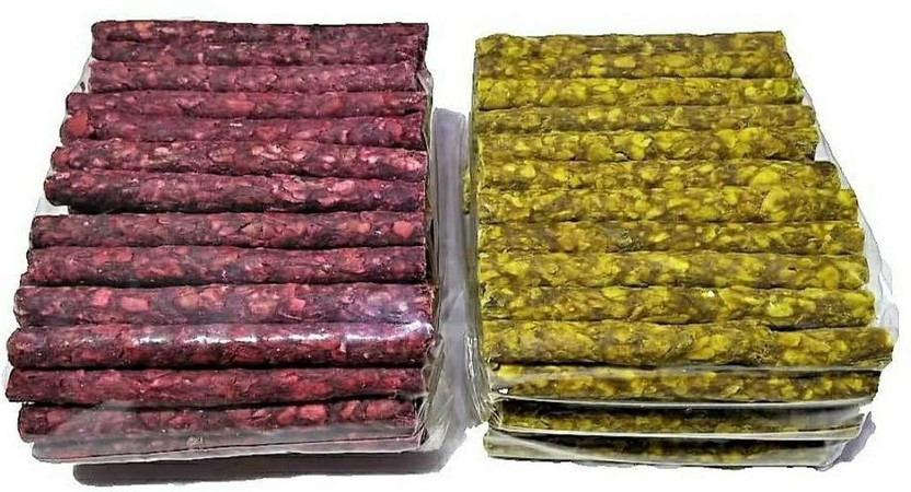 Pet Grains Chicken and Mutton Munchies Chew Sticks Combo 1000 Grams(500Grams Each) Chicken, Mutton Dog Chew(1 kg, Pack of 2)