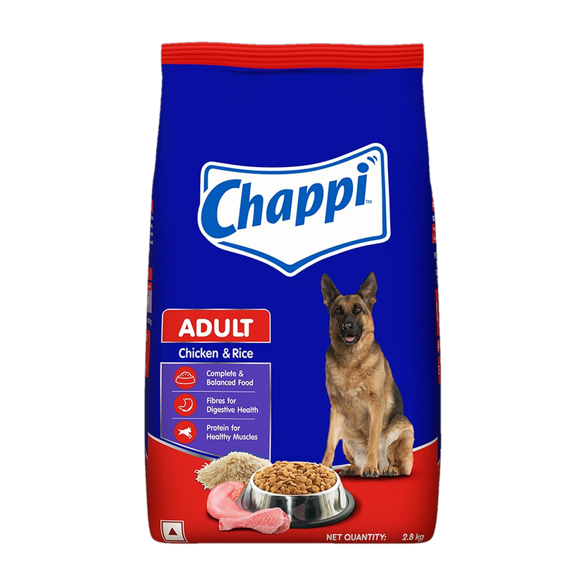 Chappi Complete and Balanced Chicken, Rice 2.8 kg Dry Adult Dog Food
