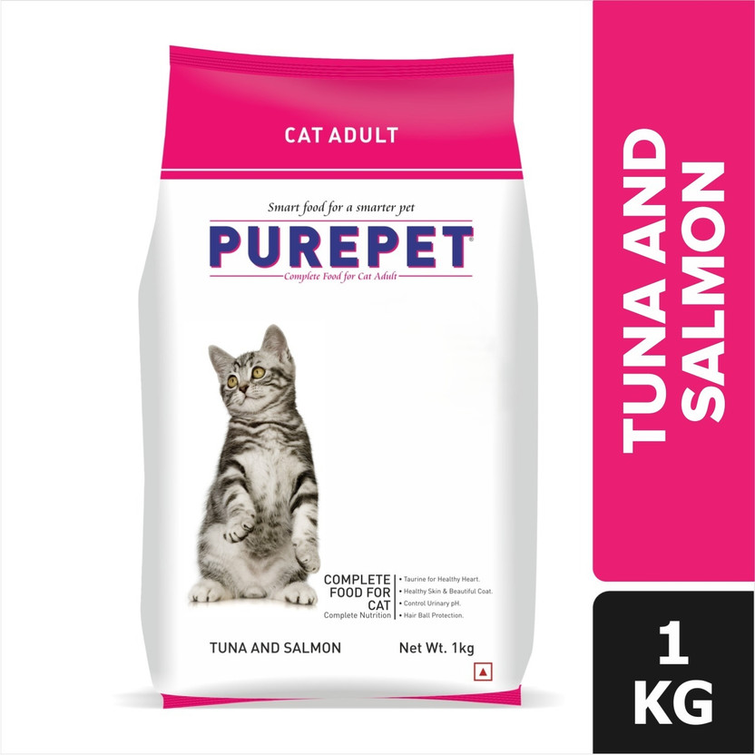 Purepet Tuna and Salmon 1 kg Dry Adult Cat Food