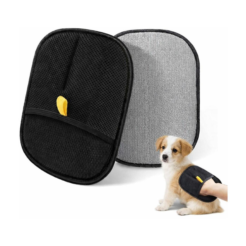 mPix mPix Electrostatic Pet Hair Remover Gloves for Couch Clothes Car Furniture Grooming Gloves for Dog & Cat(Black, Fits All) - Flipkart Deal
