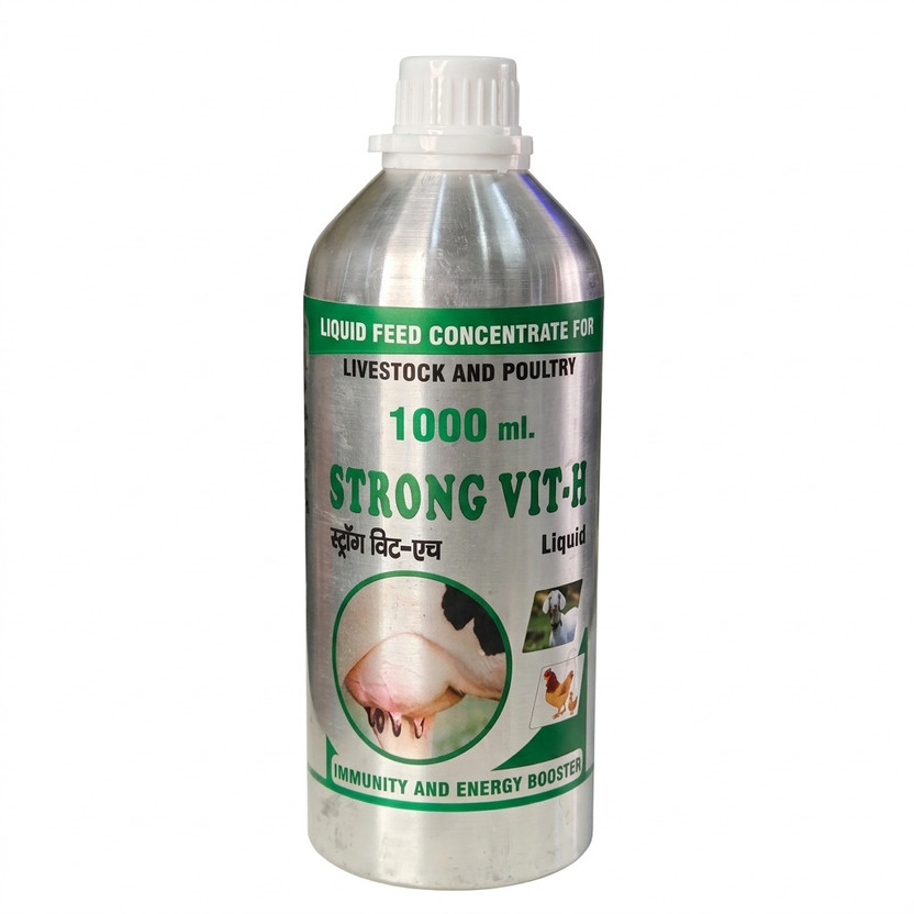 Arora Enterprises Strong Vit H Liquid Supplement | Milk Production Booster & Udder Care for Cattle Pet Health Supplements(1000 ml)