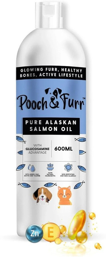POOCH & FURR PURE ALASKAN SALMON OIL WITH GLUCOSAMINE ADVANTAGE Pet Health Supplements(600 ml)
