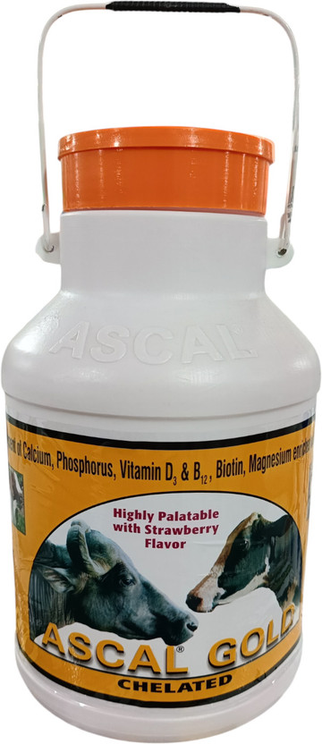 ADILAID Ascal Gold Herbal Liver Support & Vitality For Cow,Buffalo,Goat & Sheep Pet Health Supplements(5 L)