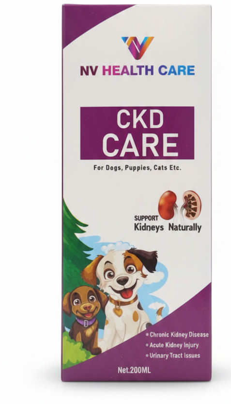NV NV HEALTH CARE CKD Care For Dog ,Puppies & Cats Pet Health Supplements(200 ml) - Flipkart Deal