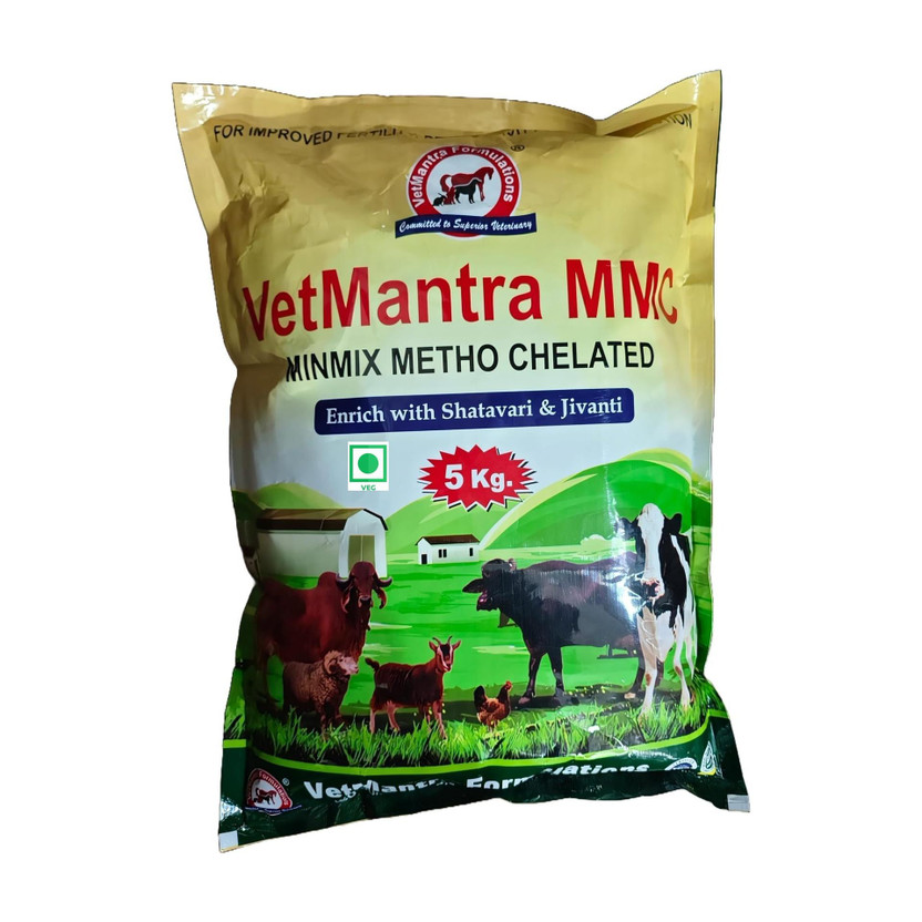 VetMantra MMC 5 Kg, Mineral mixture for cow, buffalo, sheep, goat Pet Health Supplements(5 kg)