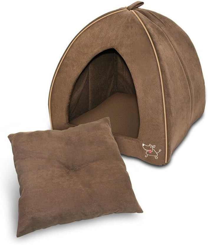 BLESSING PET SUPPLY Cat Bed Cave for Indoor Suitable for Cat Dome Bed,Hideaway Bed for Indoor Cats M Pet Bed(Cat Brown)