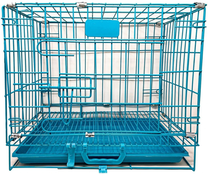 PetJoy Single Door Folding Metal Cage with Removable Tray for Dog & Cat Pet, 18 Inch Dog, Rabbit Cage