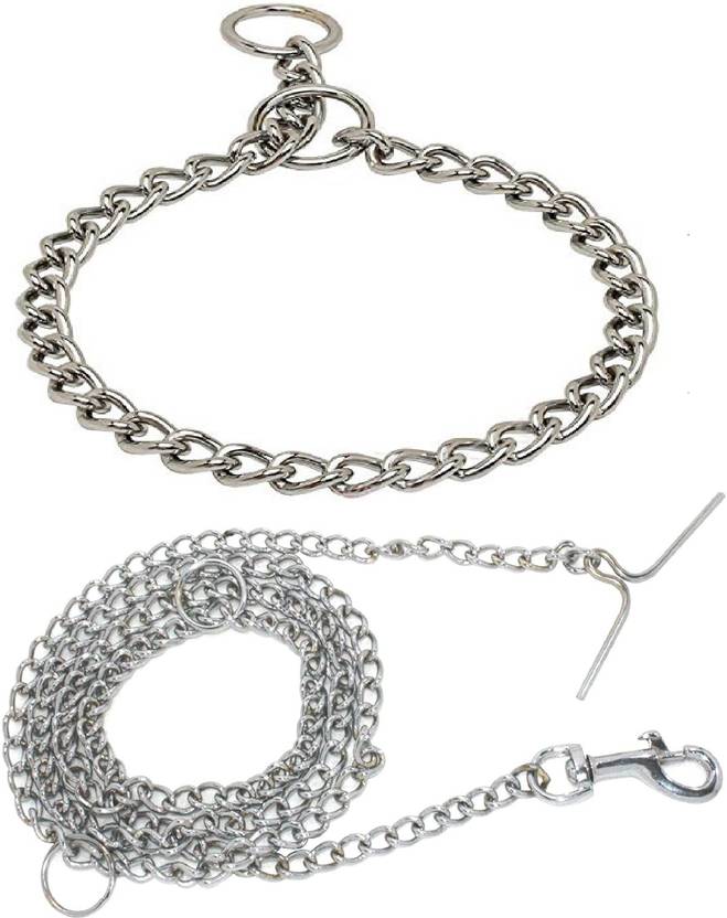 DOSAN Choke Collar and leash set 160 cm Dog Chain Leash Price in India