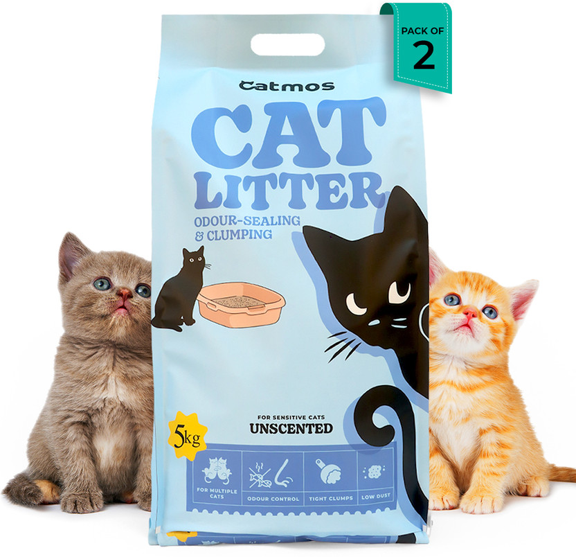 Catmos Cat Litter Odour Control Instant Absorption - Unscented - 10 Kg Pet Litter Tray Refill