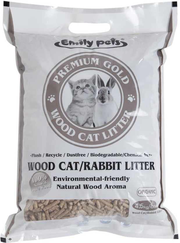 Emily Pets Pine Wood Cat Litter for Cats and Rabbit Pet Litter Tray Refill