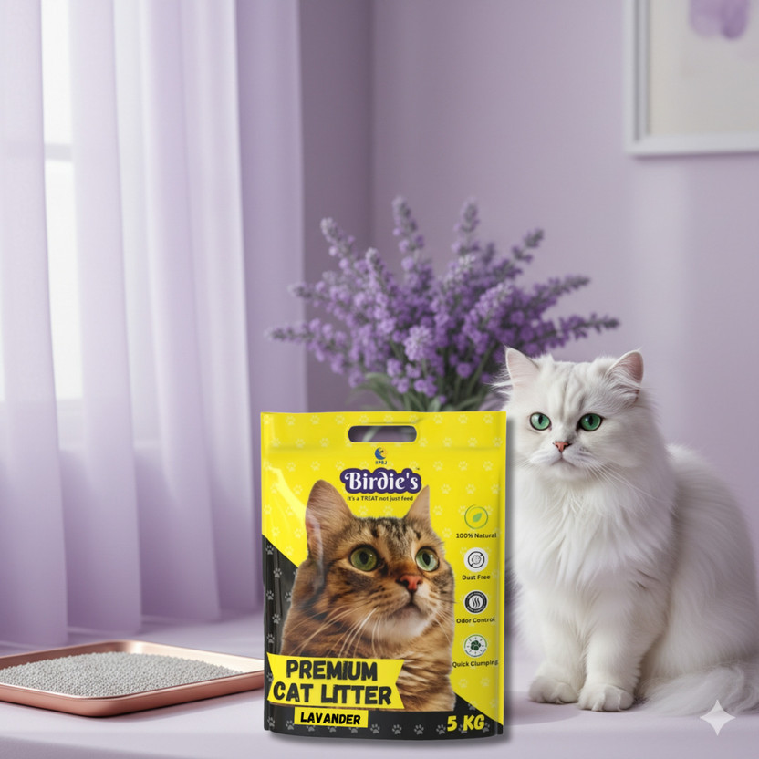 Birdie's Birdie’s Lavender Cat Litter | 5kg | Soothing Scent & Dust-Free Pet Litter Tray Refill