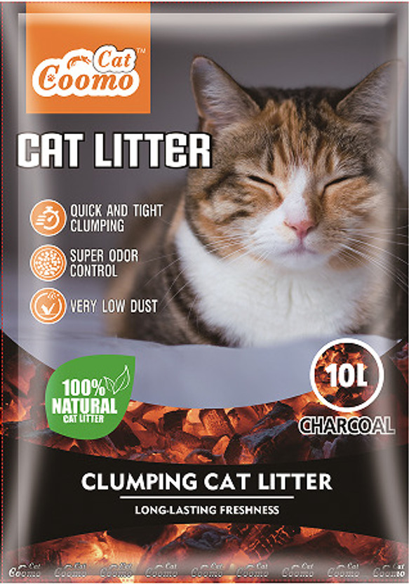 Patch and Marshall Fast Clumping Charcoal Cat Litter Chemical Free Carbon 10L Pet Litter Tray Refill