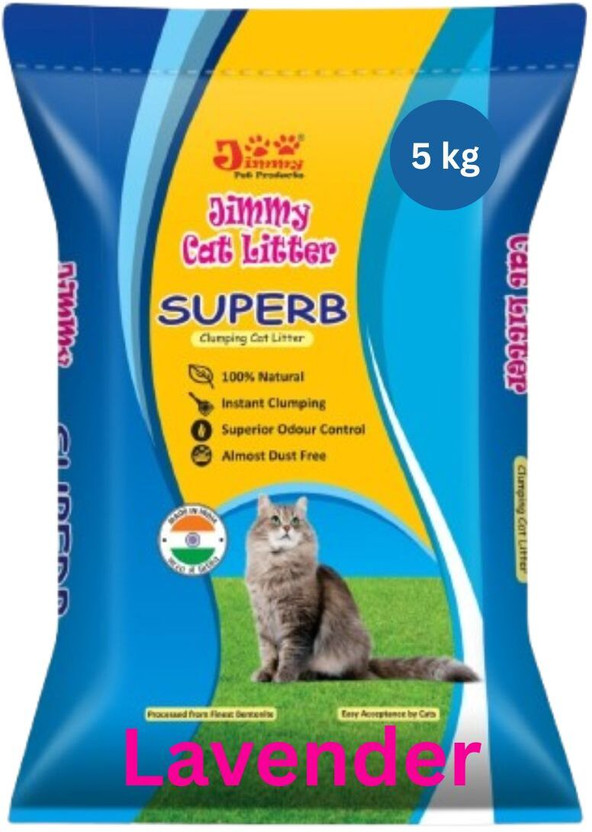 Jimmy Fresh Lavender Pet Litter 5 Kg Easy Superb Cleaning Cat Litter Pet Litter Tray Refill