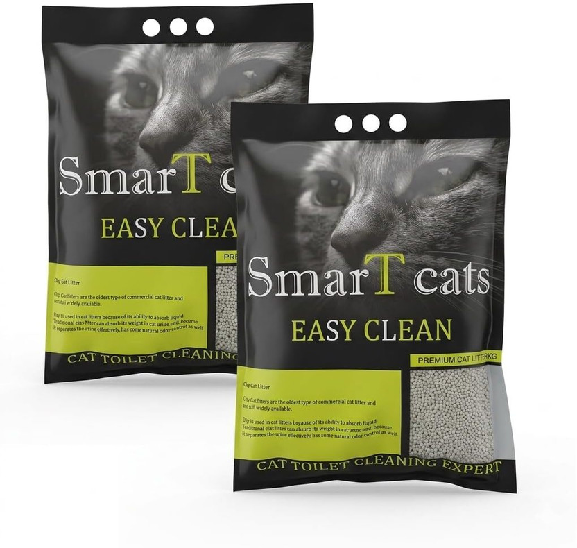Puppy hugs Premium Clumping Clay Cat Litter-Easy Clean Toilet Cleaning Cat Litter-5kg-Pack2 Pet Litter Tray Refill