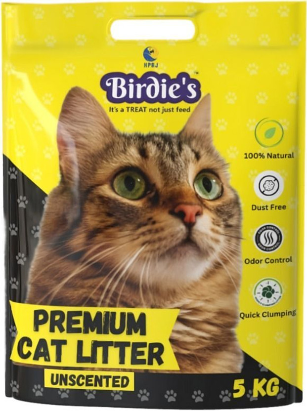 Birdie's Birdie’s Unscented Cat Litter | 5kg | Premium Dust-Free Formula Pet Litter Tray Refill