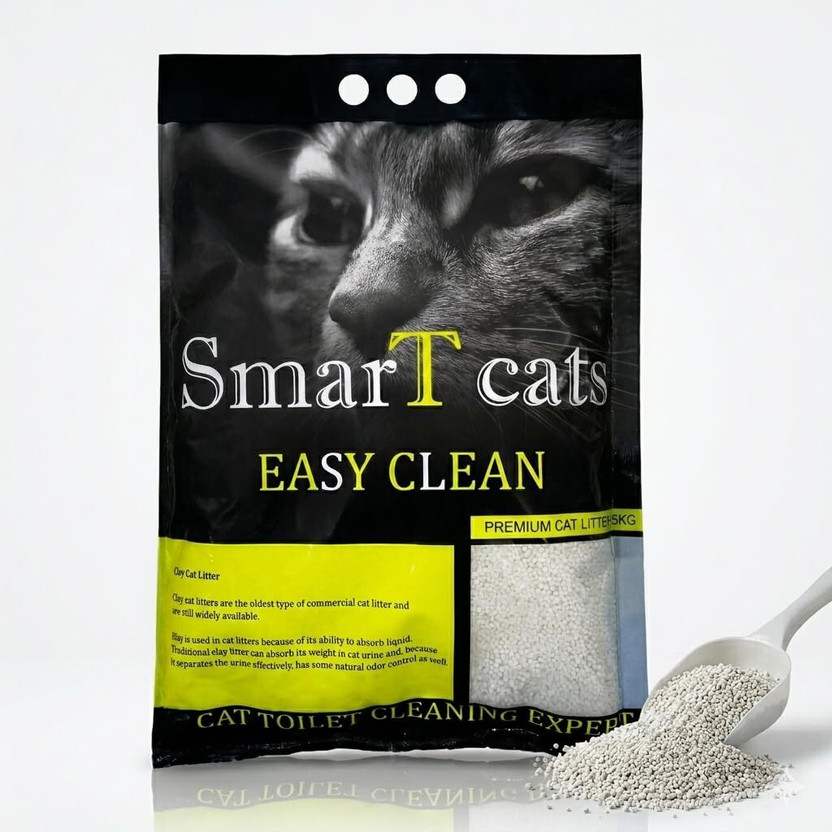 Puppy hugs Premium Clumping Clay Cat Litter-Easy Clean Toilet Cleaning Cat Litter-5kg Pet Litter Tray Refill