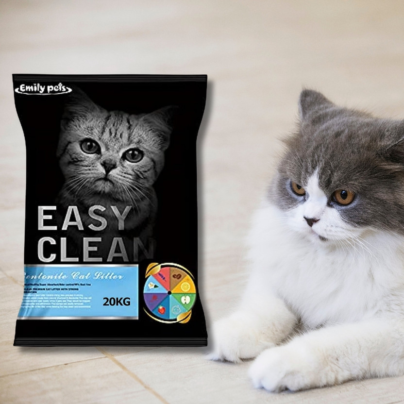 Emily Pets Lemon Scented Cat Litter - 25L Bag for Superior Freshness for Your Cat Pet Litter Tray Refill
