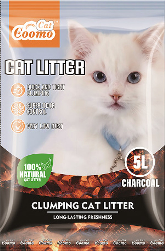 Patch and Marshall Charcoal Exclusive Clumping Scoopable Smart Cat Litter, Premium & Chemical Free Pet Litter Tray Refill