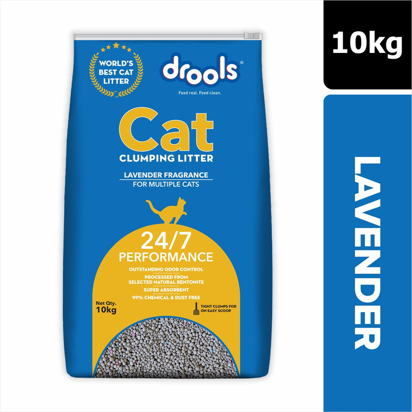 Drools Clumping Lavender frangrance bentonite Cat Litter 10Kg Pet Litter Tray Refill