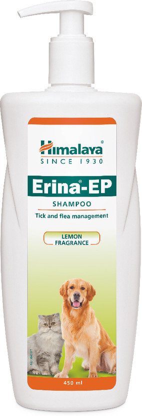 HIMALAYA Erina EP Shampoo | Improves Skin Health & Odor | Controls Ticks & Fleas Flea and Tick Neem and Eucalyptus Dog, Cat Shampoo(450 ml)