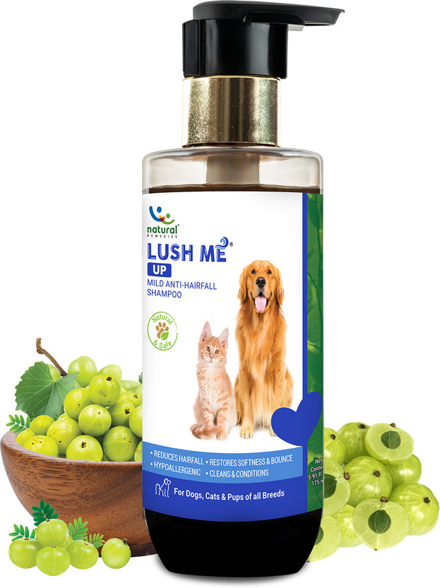 Natural Remedies Lush Me Up Mild Anti-Hairfall Shampoo for Dogs, Cats & Pups 175 ml Anti-dandruff Fresh Dog Shampoo(175 ml)