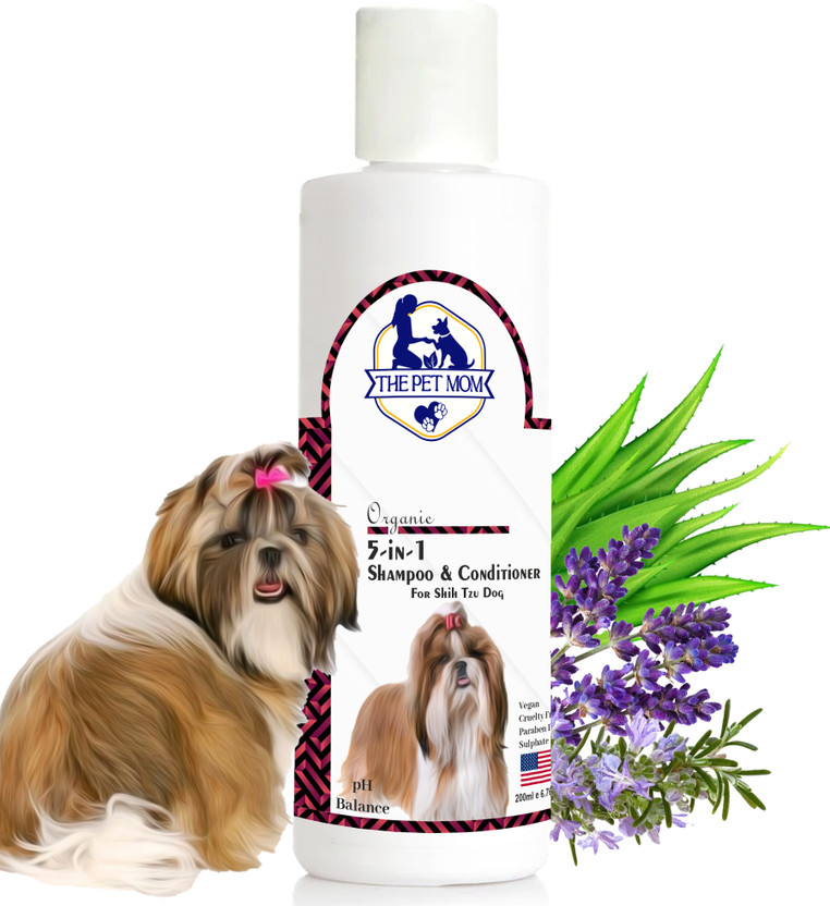 THE PET MOM 5 In 1 Shampoo & Conditioner For Shih Tzu Dog & Puppy | Deep Cleans, Refreshing, Conditioning Fresh Fragrance, Anti Itching, Anti Fungal, Bad Odor | All Dog Breed, Dog Shampoo(200 ml)