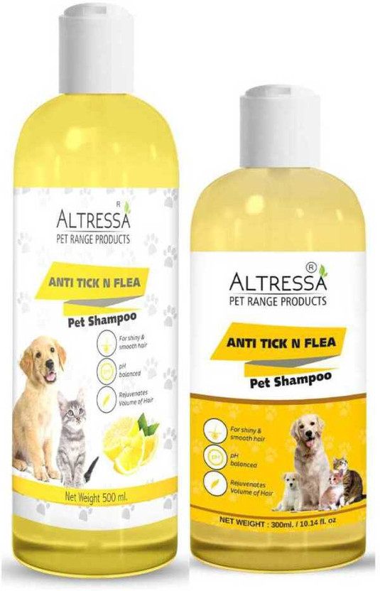 ALTRESSA Flea and Tick, Allergy Relief Anti Tick N Flea (500ml)+ Anti Tick N Flea Dog Shampoo(300 ml)