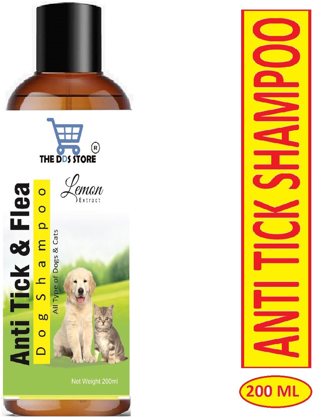 THE DDS STORE Anti Tick and Flea Grooming Shampoo Tick& Flea Control Shampoo For Dogs & Cats Allergy Relief, Anti-dandruff, Anti-fungal, Anti-itching, Flea and Tick Lemon Dog Shampoo(200 ml)