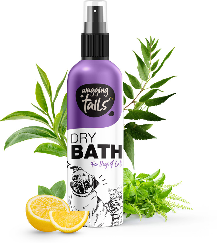 Wagging Wagging Tails Dry Bath Waterless and Tearless Pets for Dogs and Cats Conditioning Natural, Organic Dog, Cat Shampoo(200 ml) - Flipkart Deal