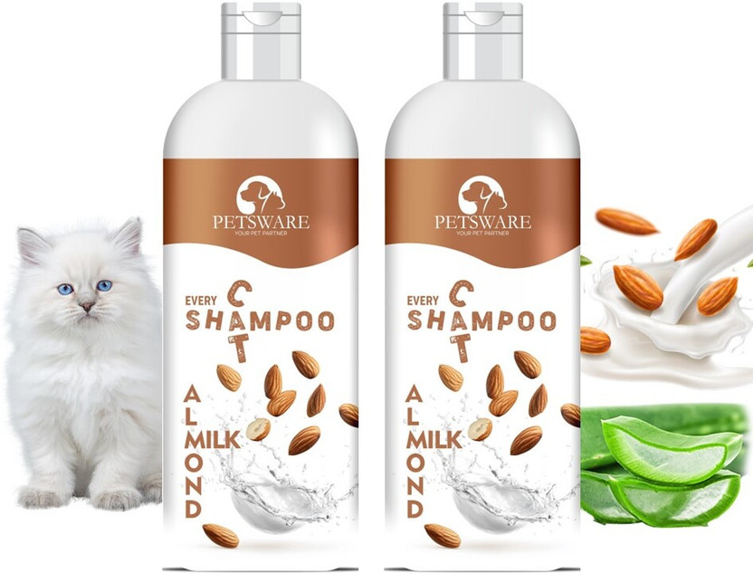 PETSWARE PETSWARE 5 in 1 Cat Shampoo with Conditioner for Persian Cat & All other breeds of Cats Whitening and Color Enhancing, Allergy Relief, Flea and Tick, Conditioning Love Scented Cat Shampoo(400 ml) - Flipkart Deal