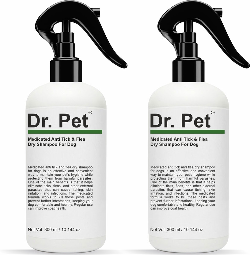 Dr Dr Pet Dog Dry Shampoo Flea and Tick Herbal Natural Dog Shampoo(600 ml) - Flipkart Deal