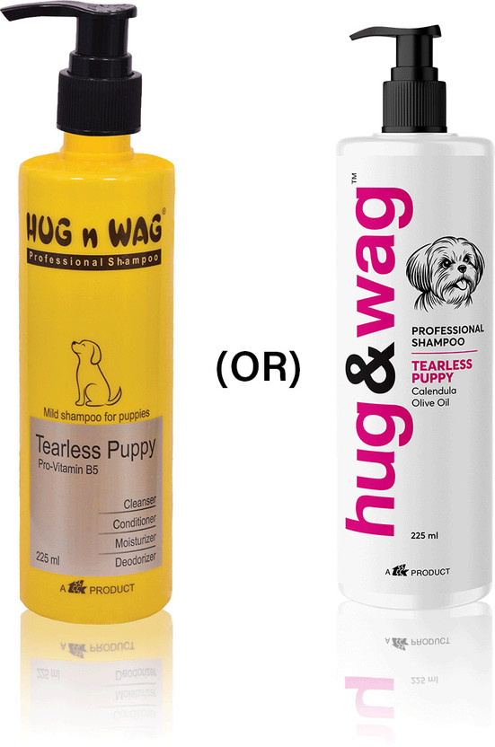 Hug n Wag Professional , 4-in-1 Tearless Conditioning Cleans, Conditions, Moisturizes & Deodorizes, Enriched with Olive Oil Dog Shampoo(225 ml)