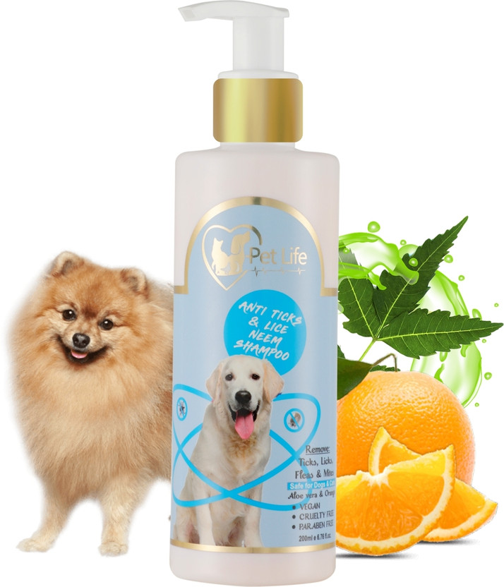 Pet Life Dog Shampoo Anti Tick & Flea For Indian Spitz Dog & Puppy | Healthy Shiny Coat Anti-itching, Flea and Tick, Conditioning Fresh Fragrance, Control Lice, Mites, Tick & Flea Shampoo For All Dog Breed Dog Shampoo(200 ml)