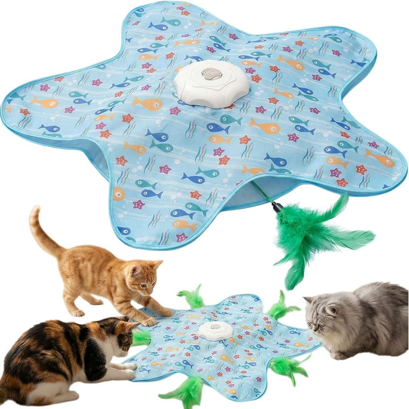 Clefairy Interactive Cat Toy for Indoor Cats, Rechargeable 3-in-1 Hide and Seek Cat Toy Plastic Tough Toy, Training Aid For Cat