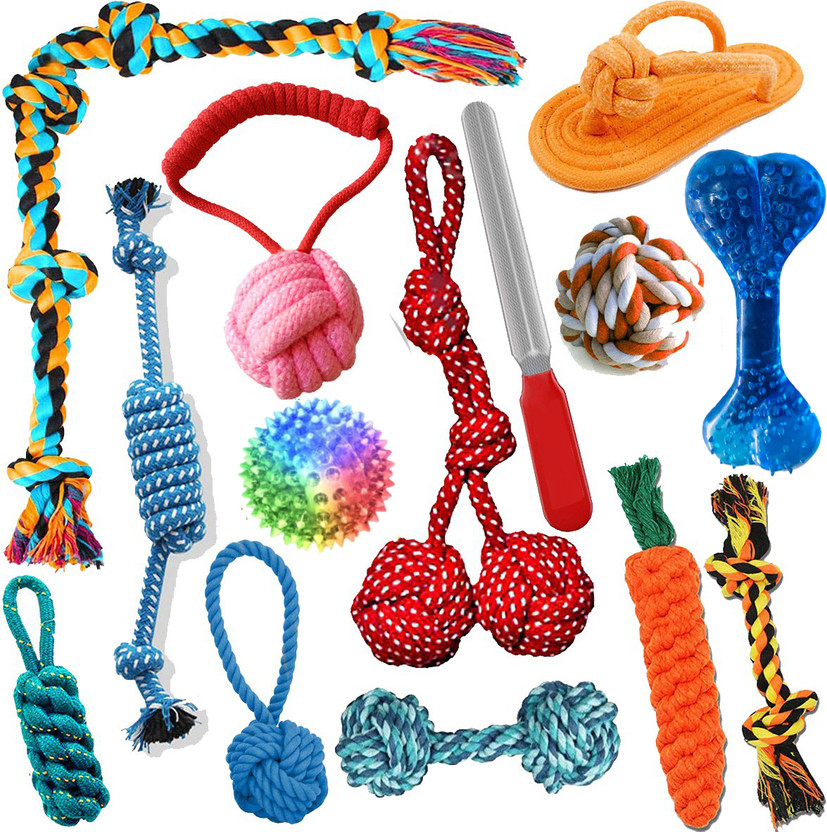 PETZLUV YOUHAVEDEAL Durable Cotton Rope Dog Toy for Chewing & Tugging for Large Breeds Cotton Chew Toy, Ball, Fetch Toy, Tug Toy, Training Aid For Dog