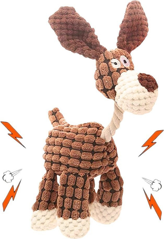 decorvaiz Plush And Squeaky Sound Soft Chew Toys for Dogs – Durable Rope Toy for Dog Cotton, Jute Plush Toy, Chew Toy, Squeaky Toy, Soft Toy For Dog