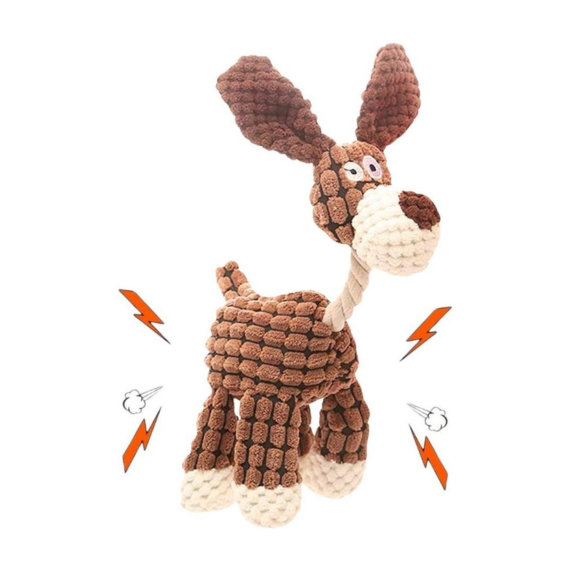 decorvaiz Plush And Squeaky Sound Soft Chew Toys for Dogs – Durable Rope Toy for Dog Cotton, Jute Plush Toy, Chew Toy, Squeaky Toy, Soft Toy For Dog