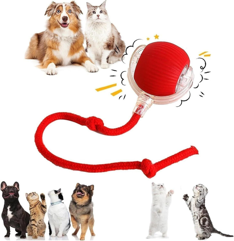 VelaAvO Interactive Rolling Dog Toy – 360° Electric Smart Silicone Ball, Soft Toy For Dog & Cat