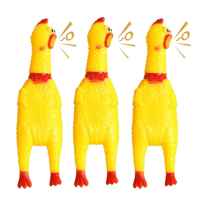 decorvaiz Squeaky Rubber Chicken Dog Toy, Interactive Chew Toy for Small Dogs Rubber Squeaky Toy, Chew Toy, Fetch Toy, Tough Toy For Dog & Cat