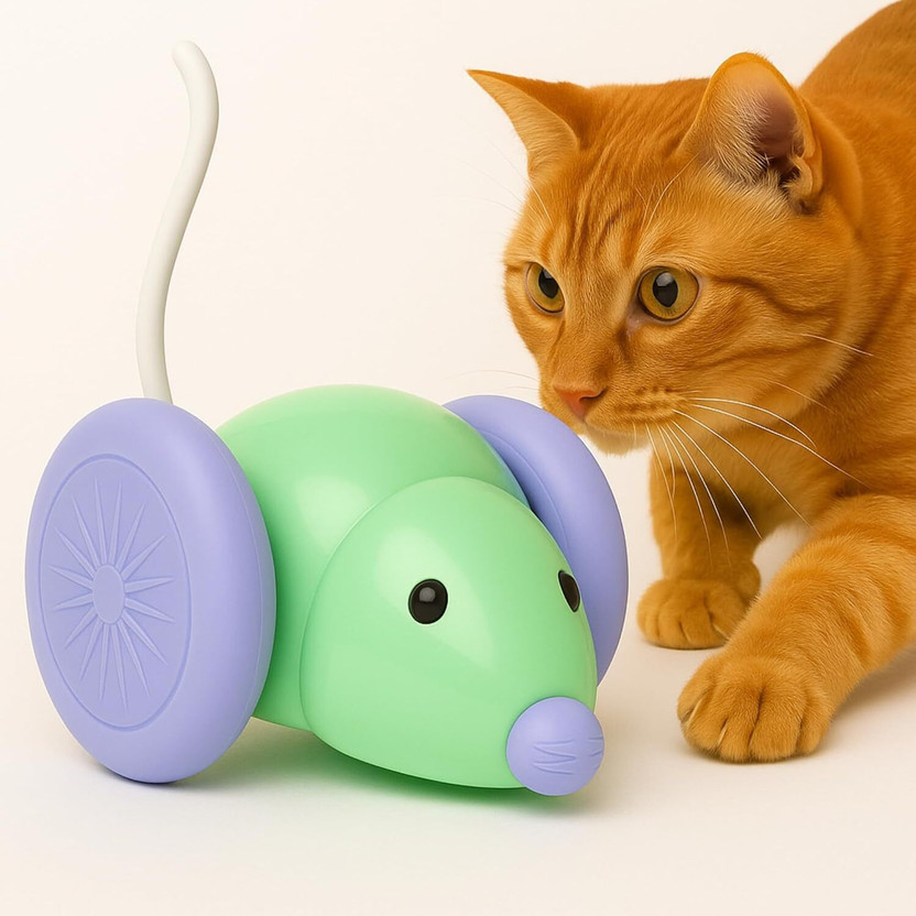 FinyPetz FinyPetz Cat Play Mouse Toy | Rolling Chase Toy for Kittens & Cats | Indoor Exercise Toy Plastic Squeaky Toy For Cat - Flipkart Deal
