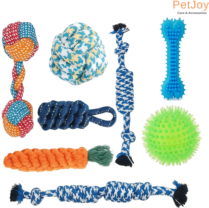 PetJoy Dog Chew Toy & Puppy Teething Toy ( Pack of 7 ) Cotton Chew Toy For Dog