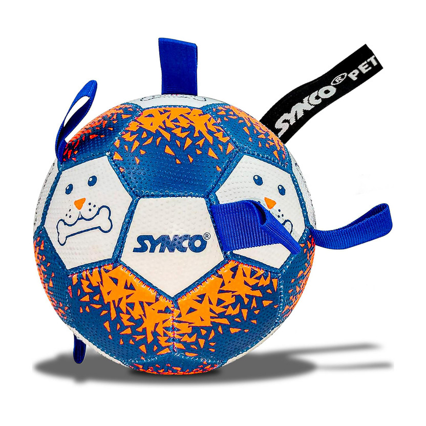 SYNCO SYNCO Dog Football with Holding Loops, Dog Toy Ball, Dog Training Football, Rubber Ball For Dog - Flipkart Deal