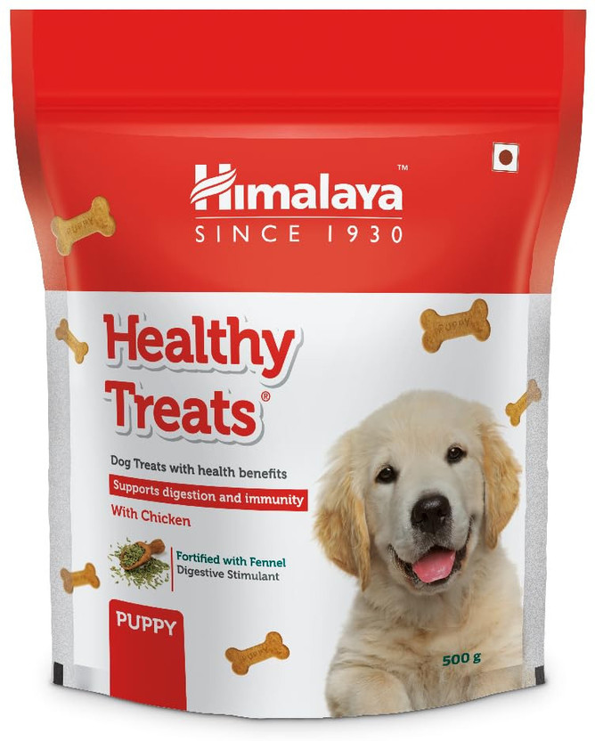 Himalaya Herbals Healthy Dog Treats for Puppy with Chicken I Supports Digestion & Immunity Chicken Dog Treat(500 g)