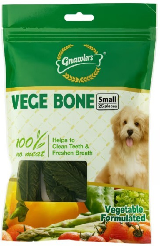 Gnawlers Gnawlers Vege Bone Dog Treat Small Dental Care Healthy Puppy & Adult Dog Snack Vegetable Dog Treat(225 g) - Flipkart Deal
