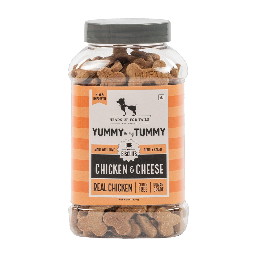 Heads Up For Tails YIMT Cheese Biscuits Chicken Dog Treat(320 g)