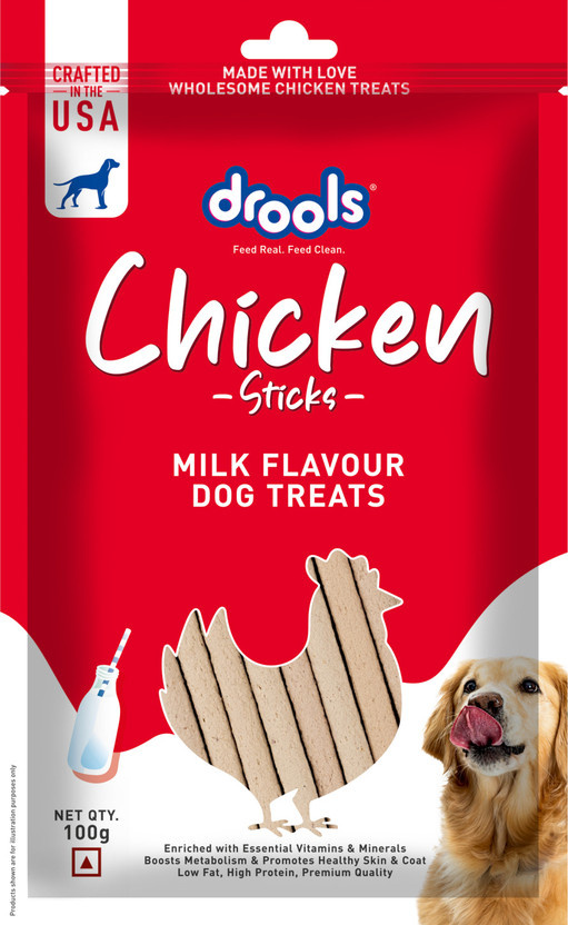 Drools Sticks Milk Flavour Chicken Dog Treat(100 g)